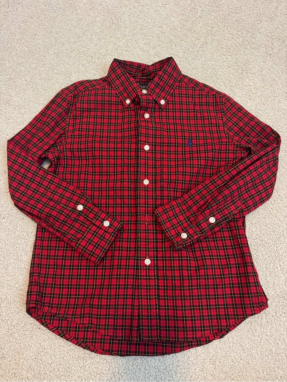 Ralph Lauren Red Plaid Button-Down Shirt